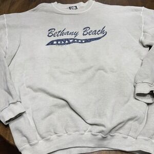 Vintage 90s Bethany Beach Delaware Crewneck Sweatshirt XXL USA